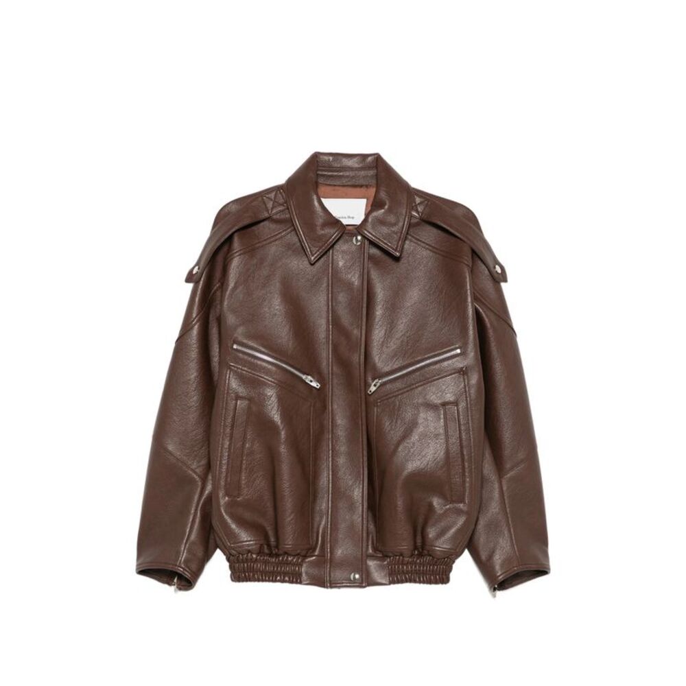The Frankie Shop Brown Jackets - Leather Jackets Women